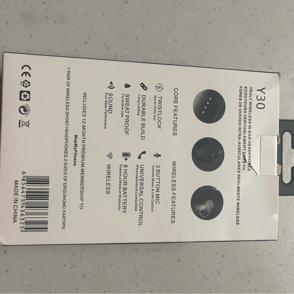 Y30 Wireless Earbuds - Black - Picture 4 of 5